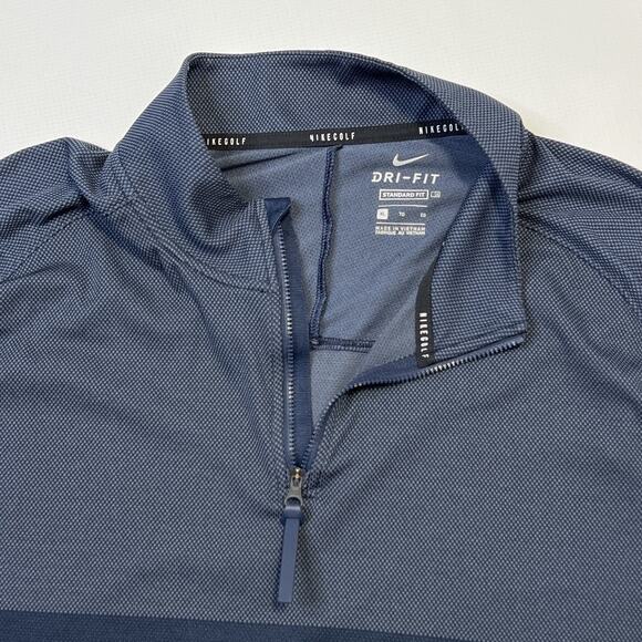 Nike Vapor Half Zip Pullover Shirt Mens XL Long Sleeve Golf Dri-FIT Blue CU9828 - Picture 8 of 14